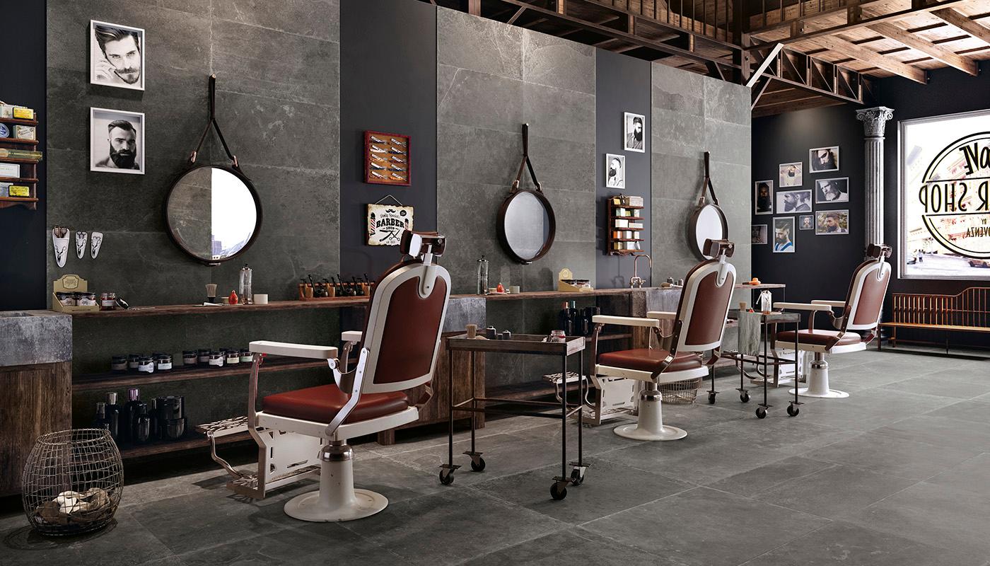Gres Porcellanato Provenza Groove Pietra Spazi Pubblici Mistique Black Immagine Gallery | Emilceramica Gres Porcellanato Provenza Groove Pietra Spazi Pubblici Mistique Black Immagine Gallery | Emilceramica