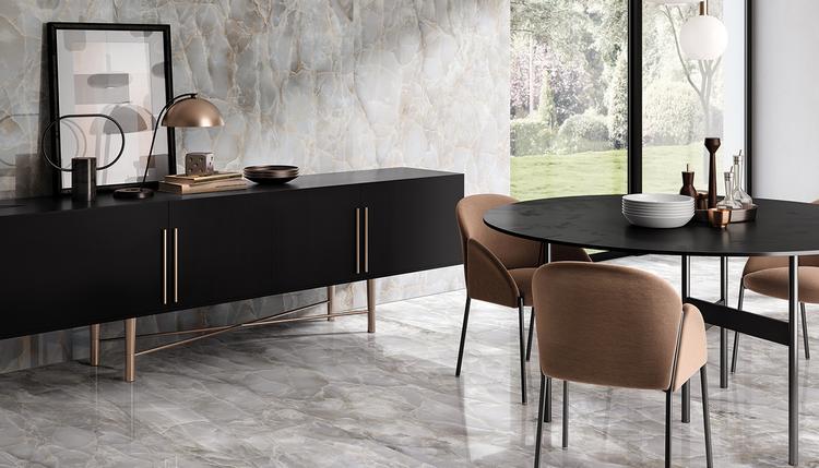 Tele Di Marmo Reloaded | Emilceramica Gres Porcellanato Emil Tele Di Marmo Reloaded Marmo Sala Da Pranzo Onice Klimt Base Immagine Gallery | Emilceramica