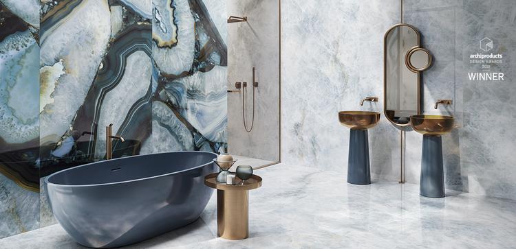 Tele di Marmo Precious | Emilceramica Gres Porcellanato Emil Tele Di Marmo Precious Marmo Bagno Agate Azure Agate Immagine Gallery | Emilceramica