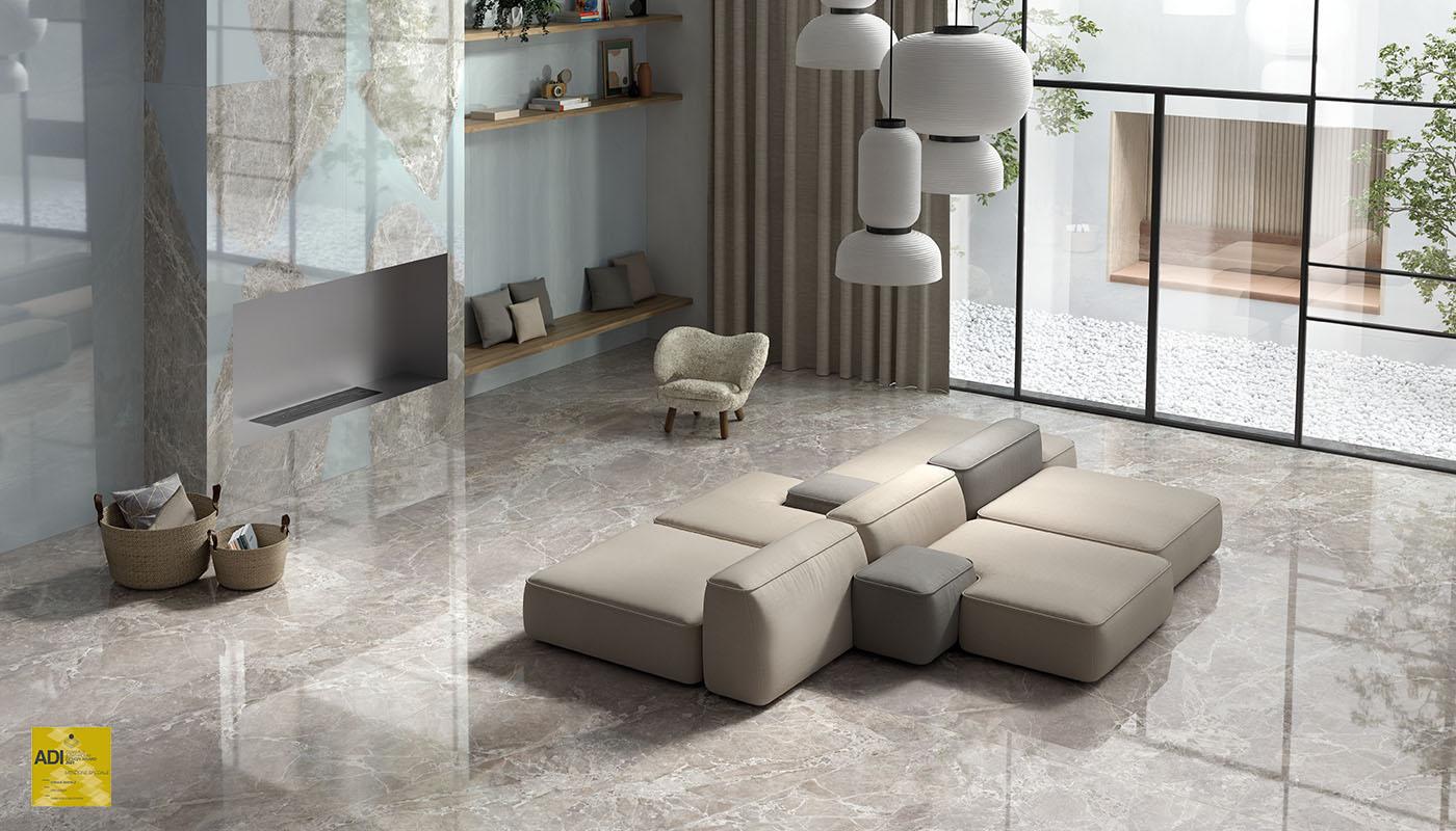 Gres Porcellanato Provenza Unique Marble Marmo Living Moon Grey Marmo,moon Grey Decoro Ambra,resin Resina Immagine Gallery | Emilceramica Gres Porcellanato Provenza Unique Marble Marmo Living Moon Grey Marmo,moon Grey Decoro Ambra,resin Resina Immagine Gallery | Emilceramica