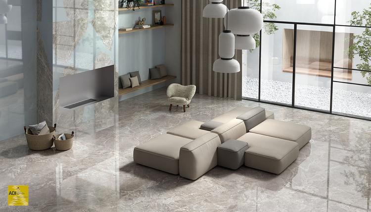 Unique Marble | Emilceramica Gres Porcellanato Provenza Unique Marble Marmo Living Moon Grey Marmo,moon Grey Decoro Ambra,resin Resina Immagine Gallery | Emilceramica